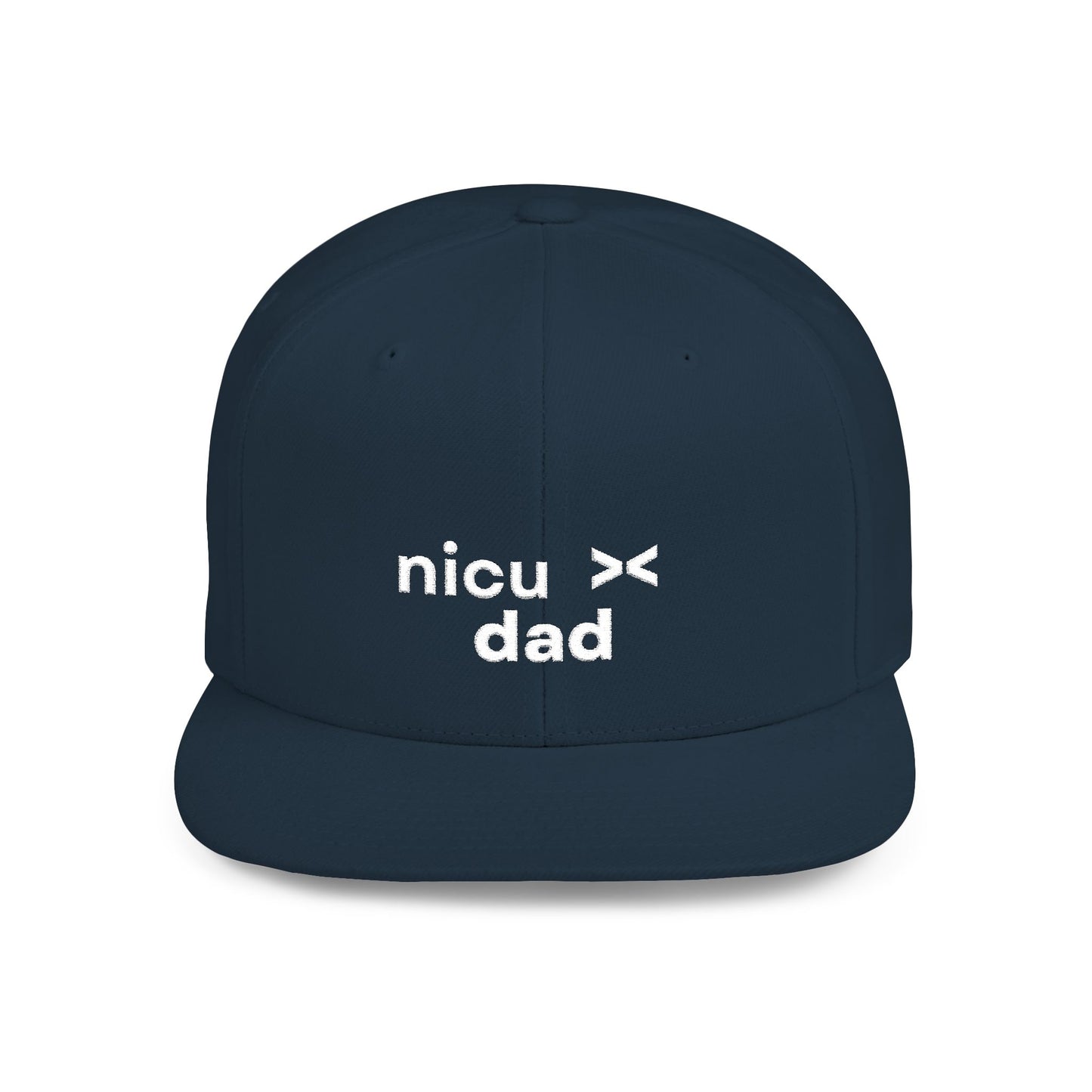 NICU Dad Flat Bill Snapback Hat