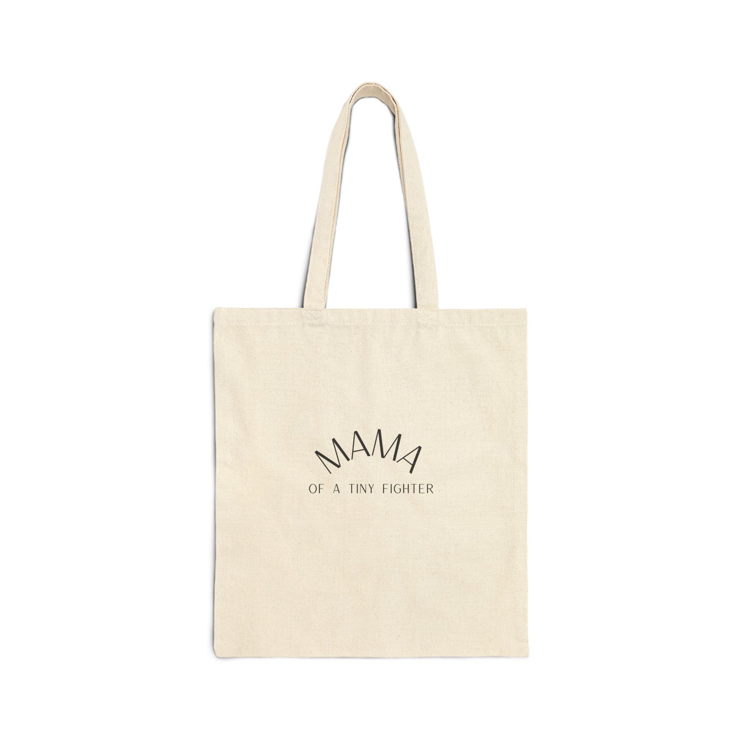 Mama of a Tiny Fighter Canvas Tote Bag