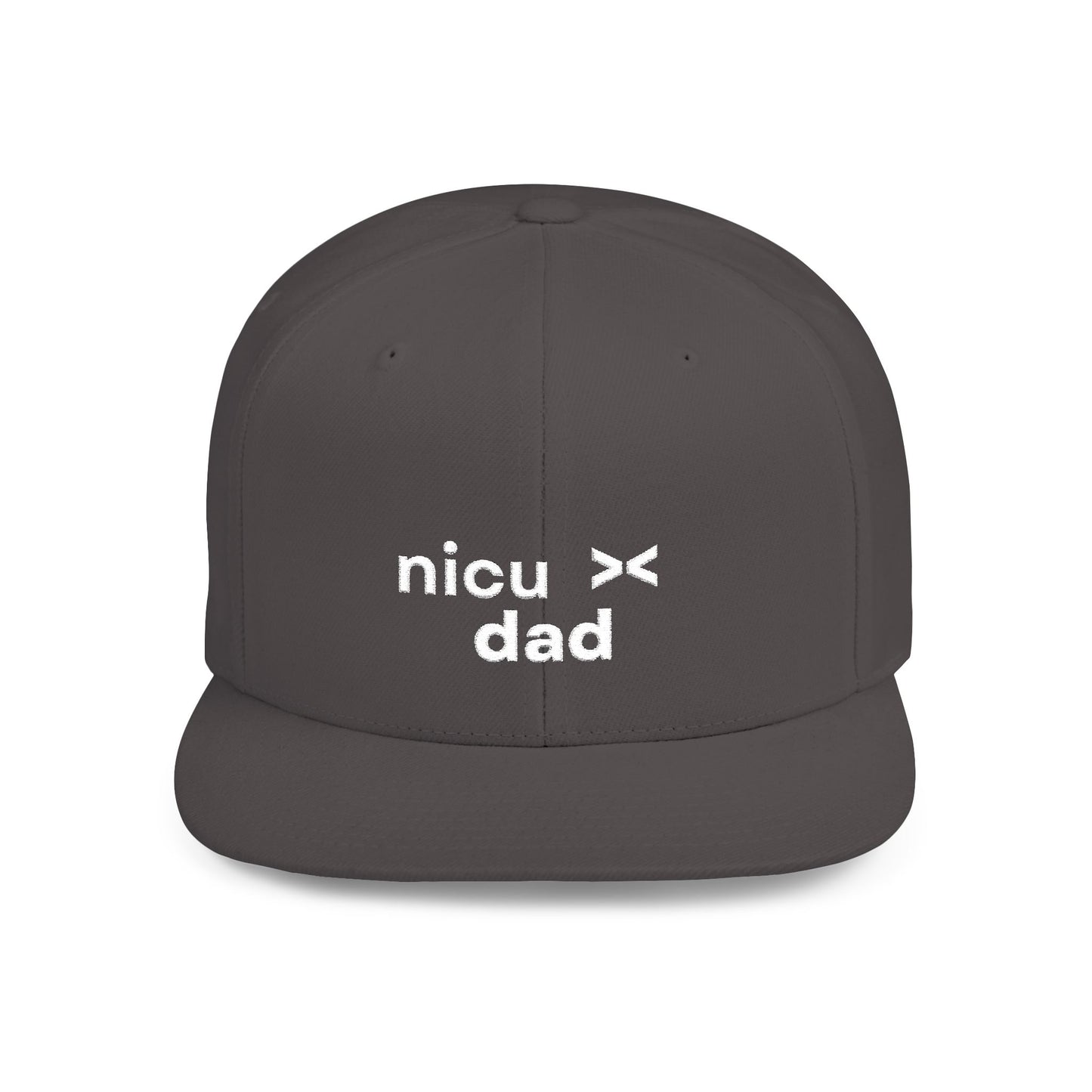 NICU Dad Flat Bill Snapback Hat