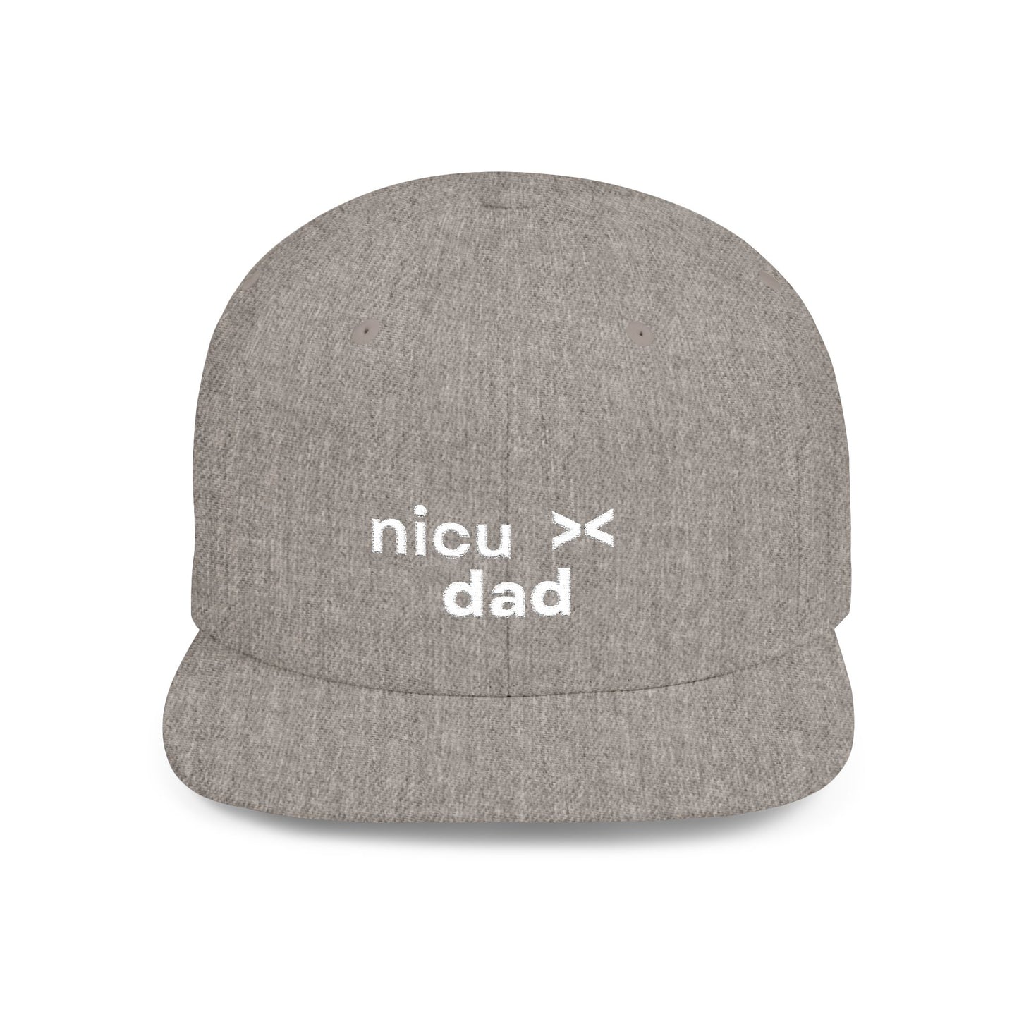 NICU Dad Flat Bill Snapback Hat