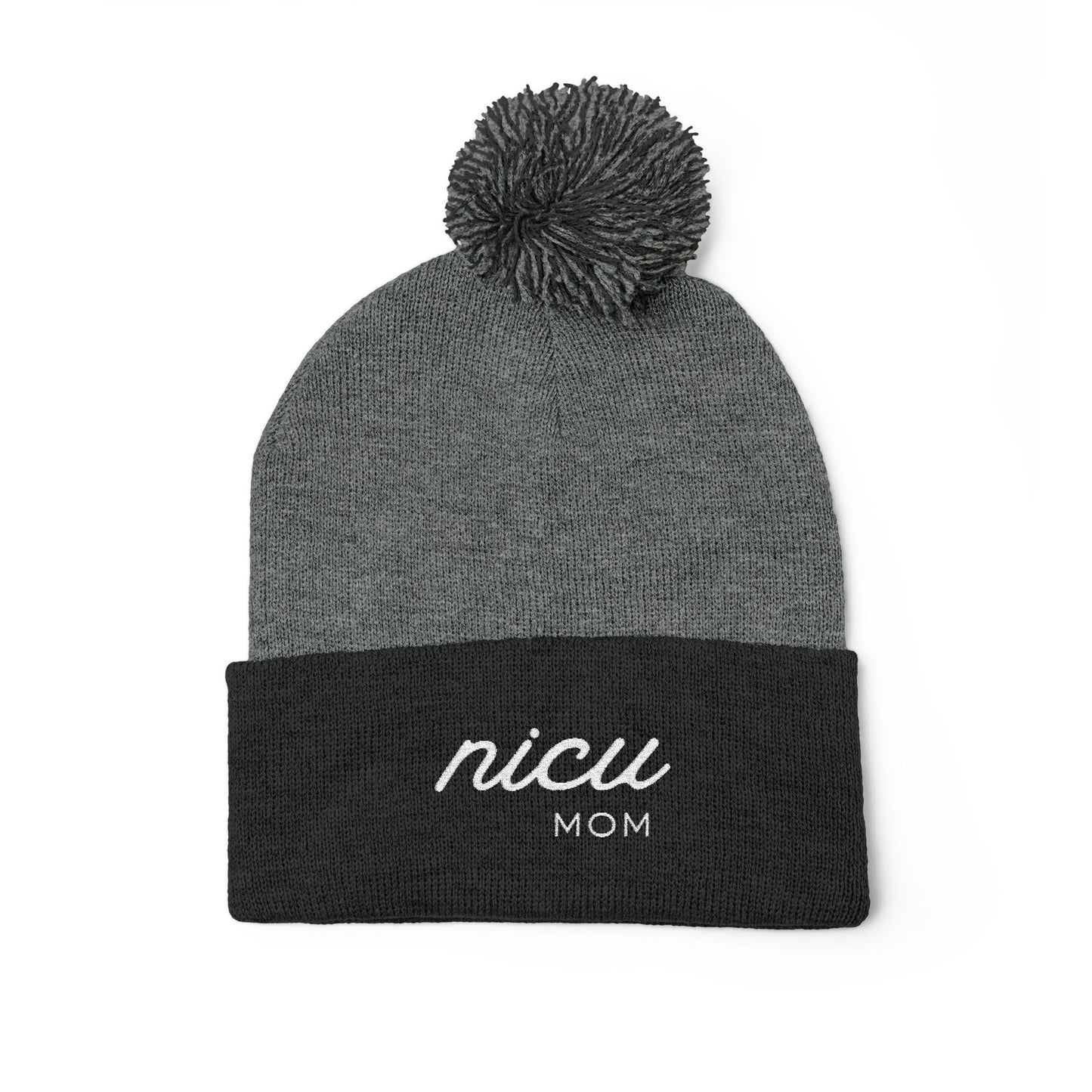 NICU Mom Pom-Pom Beanie