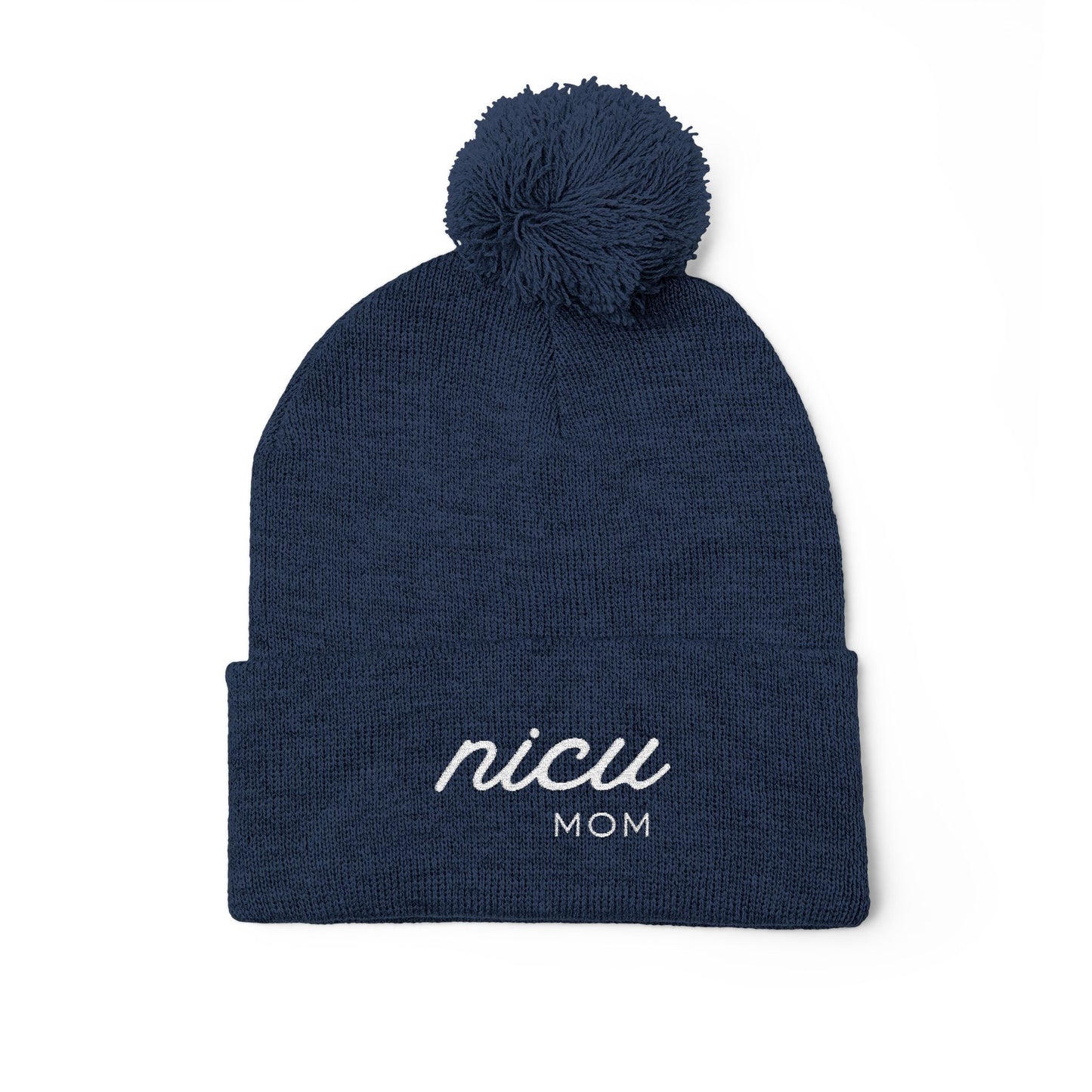 NICU Mom Pom-Pom Beanie