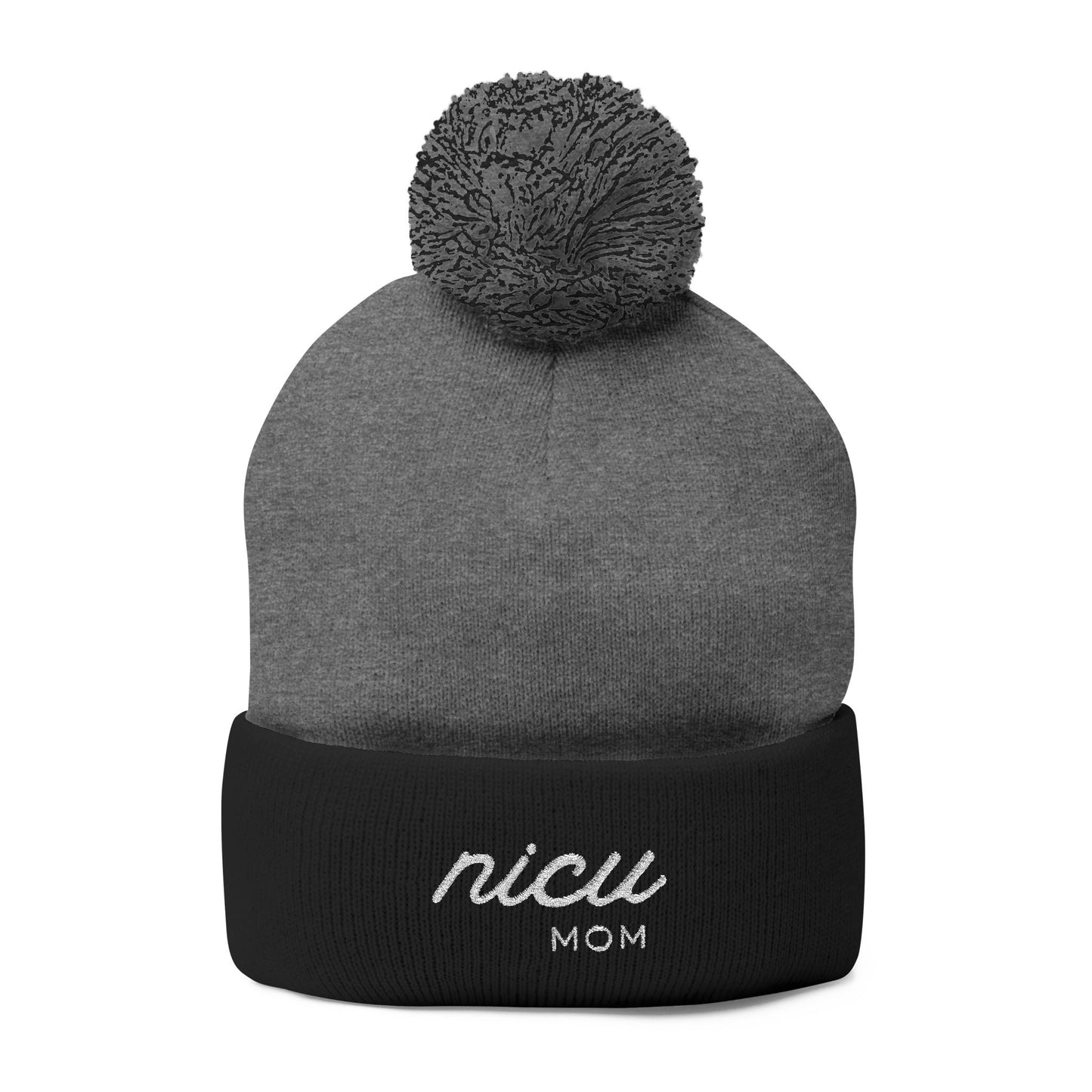 NICU Mom Pom-Pom Beanie