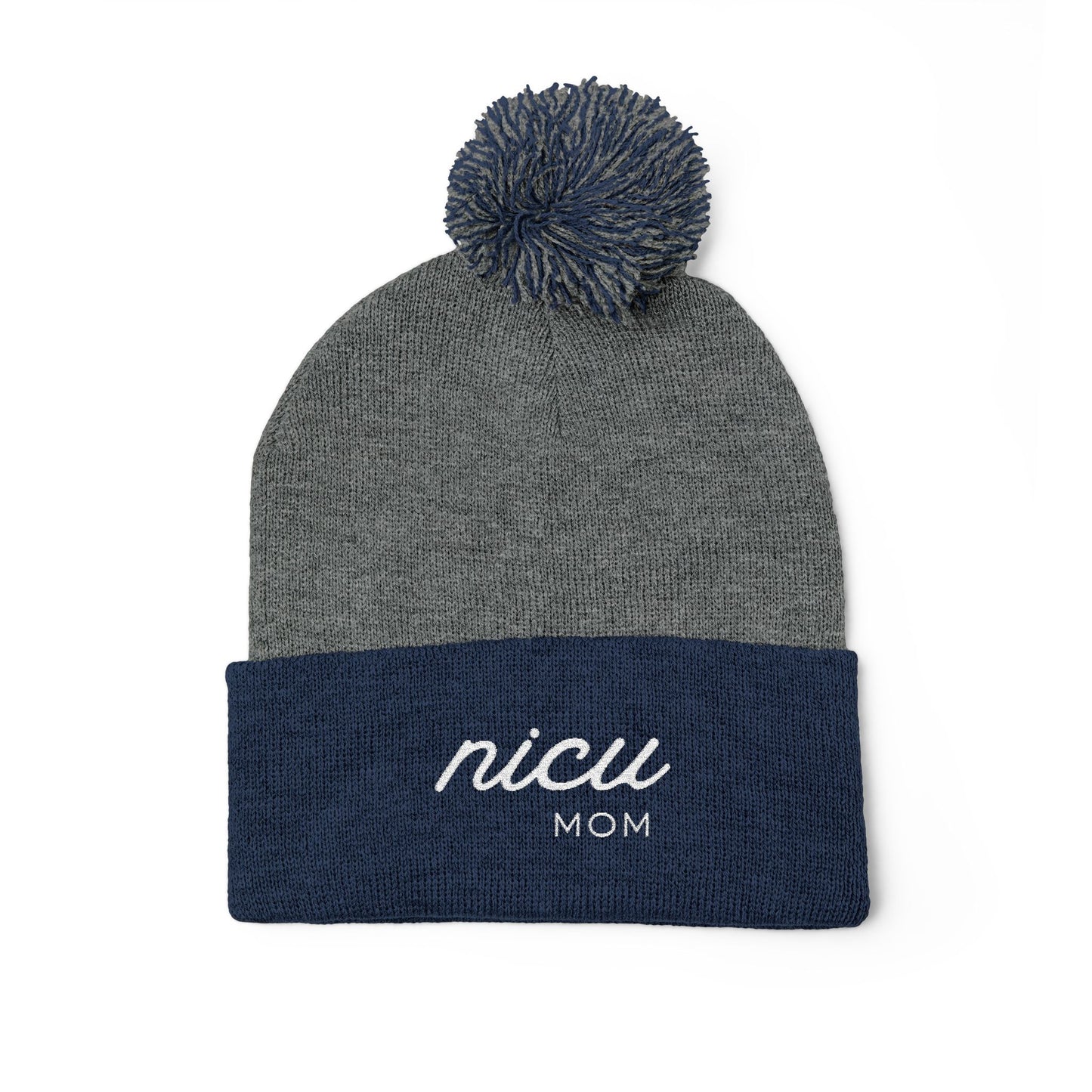 NICU Mom Pom-Pom Beanie