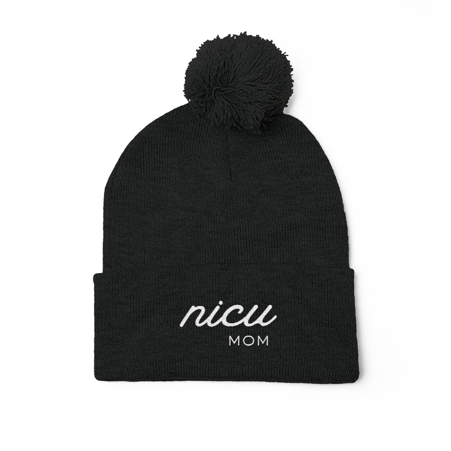 NICU Mom Pom-Pom Beanie