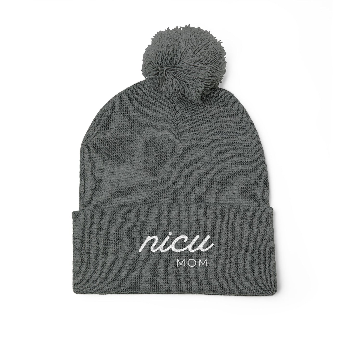 NICU Mom Pom-Pom Beanie