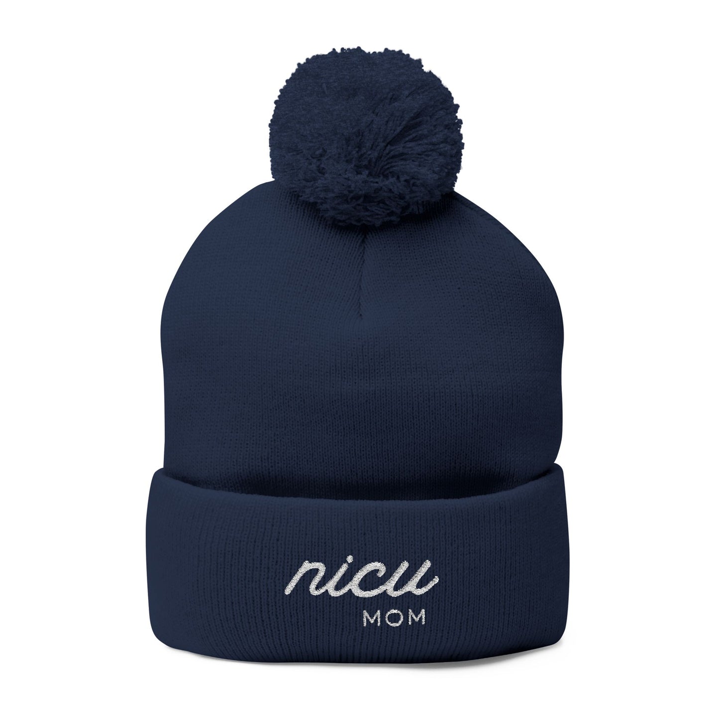 NICU Mom Pom-Pom Beanie