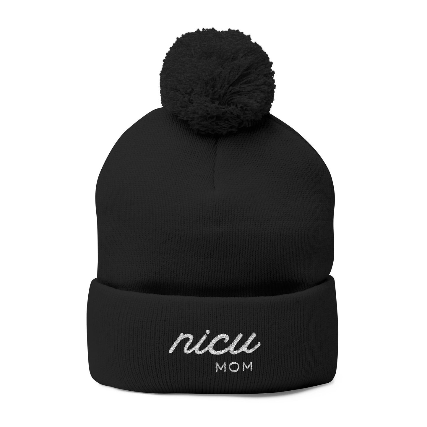 NICU Mom Pom-Pom Beanie