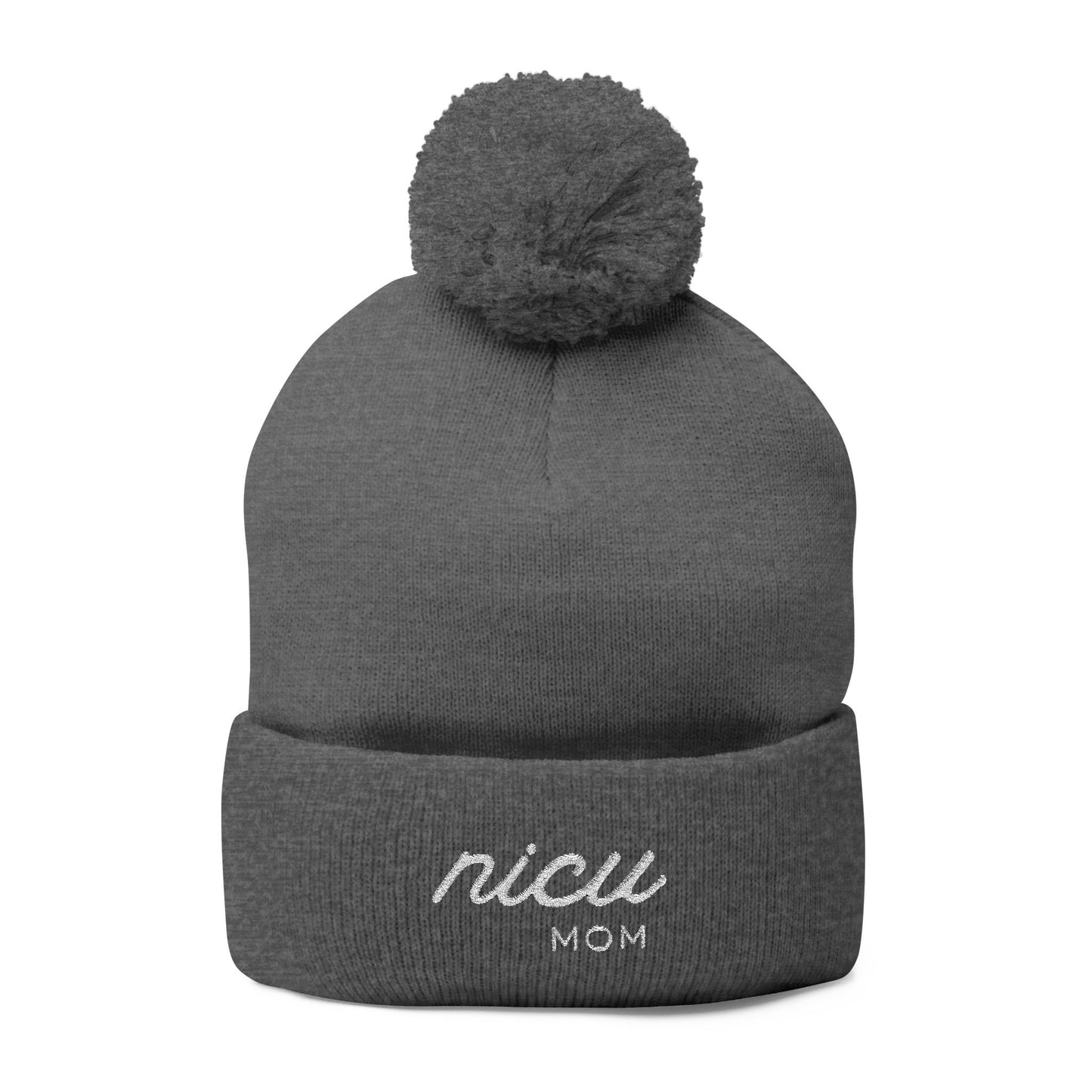 NICU Mom Pom-Pom Beanie